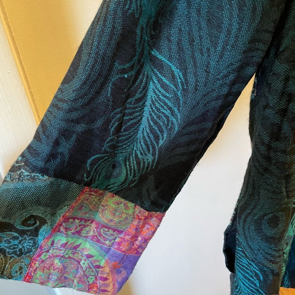 Soft Surroundings Colorful Patchwork Blazer Size … - image 3